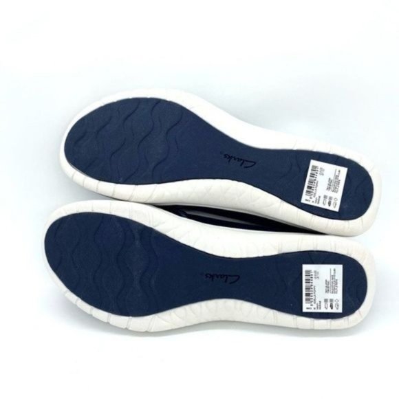 Clarks Cloudsteppers Adella Poppy Slip On Shoes Woven Sneakers New - Picture 11 of 14